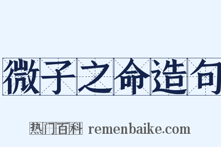 微子之命造句是什么意思的图片